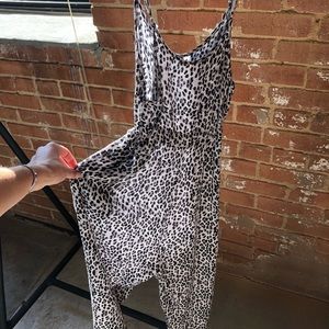 Wildflower boutique leopard print jumpsuit